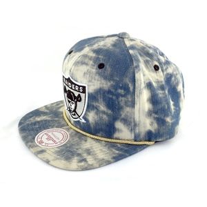 Oakland Raiders Acid Wash Denim Snap Back